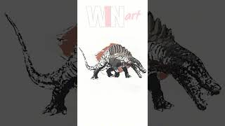 Drawing a SpinosaurusAnkylosaurus Hybrid  Time lapse dinosaur jurassicworld spinosaurus [upl. by Nolat]