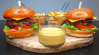 BURGER 100 MAISON RECETTE SAUCE CHEDDAR [upl. by Fiore]