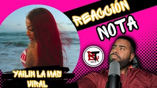 reaccion YAILIN LA MAS VIRAL  NOTA Video Oficial [upl. by Hinckley]