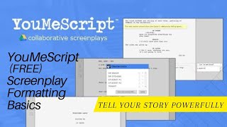 Screenplay Formatting Basics of YouMeScript [upl. by Westmoreland75]