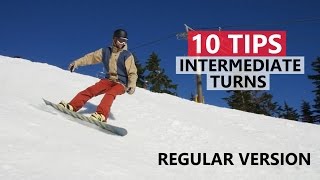 10 Tips to Improve Intermediate Snowboard Turns  Regular Version [upl. by Clower]