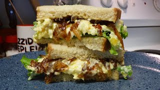 I Cant Stop Making this Egg Salad Sandwich Caramelized Onion [upl. by Ahsinut519]