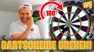 DARTSCHEIBE um 180 GRAD GEDREHT 😂Die DÜMMSTE IDEE die ich JEMALS HATTE😂🎯 [upl. by Marpet988]