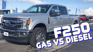 2017 Ford F250 Gas vs Diesel  Which one do you REALLY need [upl. by Draillih264]