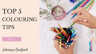 Johanna Basford  My Top 5 Colouring Tips [upl. by Inami281]