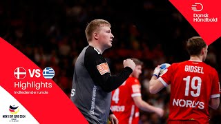 MATCH HIGHLIGHTS  Denmark vs Greece  EHF EURO 2024 [upl. by Alliw]