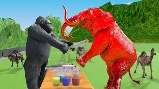 Learn Colors With Wild Animals Toys For Kids  Learn Colors With Wild Zoo Animals for children [upl. by Annoerb]