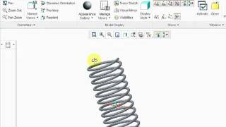 How to create helical Spring in Creo parametric [upl. by Nnylatsyrc]