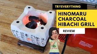 HINOMARU Japanese hibachi grill and Pok Pok Thaan charcoal review from amazon [upl. by Asecnarf]