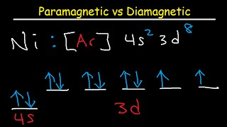 Paramagnetic vs Diamagnetic  Paired vs Unpaired Electrons  Electron Configuration [upl. by Ramas]