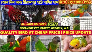 Serampur Pet Market 2024  Recent Week All Exotic Bird Price Update  Cheap Price  29924 [upl. by Enaillil]