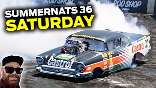 Summernats 36 Saturday  Burnout Finals Supercruise amp MORE [upl. by Narod]