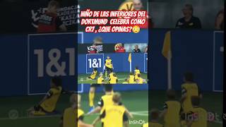 Niño de las inferiores del Dortmund celebra como cr7  ¿Que opinas 🤔bloopers humor cr7 shorts [upl. by Bondon]