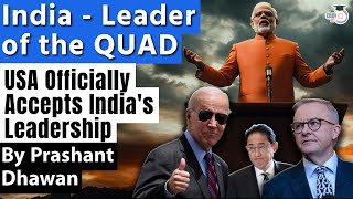 USA Officially Calls India a Leader of QUAD  Is USA Nervous because of BRICS Currency [upl. by Holli677]