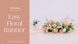 Easy Floral Runner  Easy DIY Wedding Flowers by Flower Moxie [upl. by Roseann]