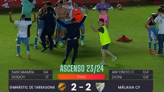 ASCENSO DEL MÁLAGA CF A SEGUNDA DIVISIÓN 202324 [upl. by Corilla]