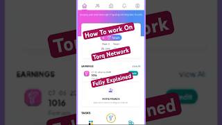 How To Work On Torq Network  Torq Network Free Mining shorts torqnetwork torqmining airdrop [upl. by Ainahpets]