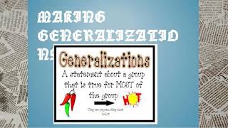 Making Generalization English 5 [upl. by Maridel]