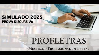 PROFLETRAS SIMULADO  PROVA DISCURSIVA 2025 [upl. by Briney]