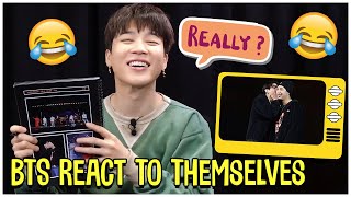 BTS Reaction To Themselves Cute And Funny Moments [upl. by Eciralc]