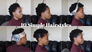 10 Super EASY amp QUICK Short 4C Natural Hairstyles [upl. by Cod45]