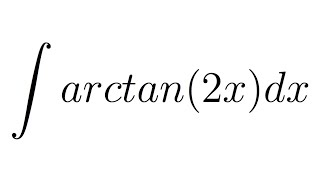 Integral of arctan2x substitution  by parts [upl. by Sherburn743]