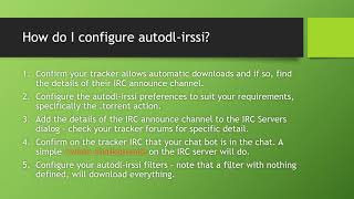 What is autodlirssi on my seedbox and how do I use it [upl. by Phip]