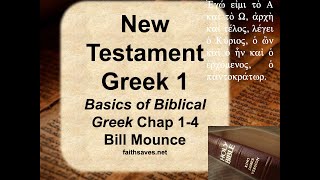 New Testament  Koine Greek 1st year Lect 1 Intro amp Basics of Biblical Greek Mounce Chap 14 [upl. by Anuahsat]