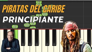 HE´S A PIRATE PIRATAS DEL CARIBE Piano tutorial Principiante comotocarpiano Armonia Artesanal [upl. by Orimar]