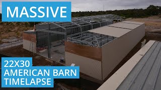 Massive American Barn Shed Timelapse  Sheds Perth [upl. by Yht]