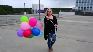 Helium Balloons on a Windy Day Filmed on Canon M50 [upl. by Wachter]