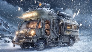 Cozy Snow Storm Winter Van Life Camping From Blizzard to Freezing Temperatures vanlife blizzard [upl. by Eimma306]