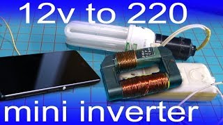 How to make a simple inverter to use for phone and fluorescent lamp [upl. by Adnoral]