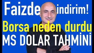 Faizlerde indirim  Morgan Stanley dolarTL tahmini  Borsa neden durdu [upl. by Ancilin]