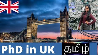 PhD in the UK explained in Tamil  தமிழ்  Fully funded PhD  Stipend [upl. by Atiseret735]