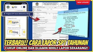 TERBARU Cara Lapor SPT Tahunan pribadi online 2024 • Lapor spt tahunan pribadi online 1770 S [upl. by Vinni962]