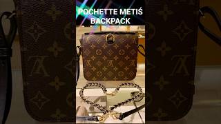 LOUIS VUITTON POCHETTE METIS BACKPACK REVERSE MONOGRAM 🔥 [upl. by Neehs]