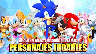 CONFIRMADO MAS PERSONAJES JUGABLES PARA FUTUROS JUEGOS DE SONIC [upl. by Brebner811]