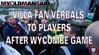 Angry Villa fans swear at Aston Villa players after Wycombe cup game [upl. by Yuht616]