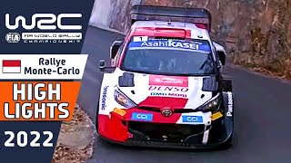 WRC Rally Highlights  Sunday Morning Day 4 WRC Rallye MonteCarlo 2022 [upl. by Arrait]