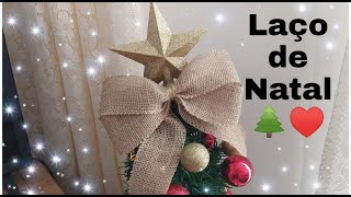 DIY  COMO FAZER LAÇO DE NATAL PARA DECORAÇÃO [upl. by Nennahs]