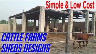 Low Cost Cattle Farming Sheds Designs in Pakistan  India [upl. by Anitsua]