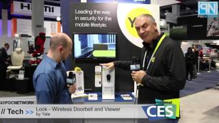 Yale  Look  Wireless Doorbell and Viewer  Interview  CES 2016  Poc Network [upl. by Ekoorb]