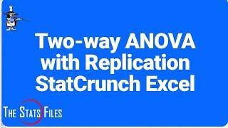 Part 1 ANOVA Twoway Table with Replication StatCrunch and Excel [upl. by Ydoc]