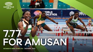 Tobi Amusan powers to 777 area record 🔥  World Indoor Tour 2024 [upl. by Ahseia940]