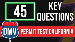 DMV Permit Test 2024 California 45 Key Questions [upl. by Ozmo598]