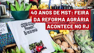 MST inicia celebrações de seus 40 anos com Feira da reforma agrária no centro do Rio [upl. by Nuhsed233]