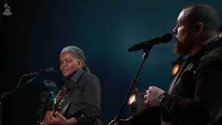 Watch LUKE COMBS amp TRACY CHAPMAN Perform quotFAST CARquot at the 2024 GRAMMYs [upl. by Ennasil928]