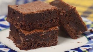 Brownies Recipe Demonstration  Joyofbakingcom [upl. by Enyawal]