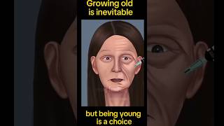 Growing old is inevitablebut being young is a choice  transformationasmr shortsfacialanimation [upl. by Cordie]